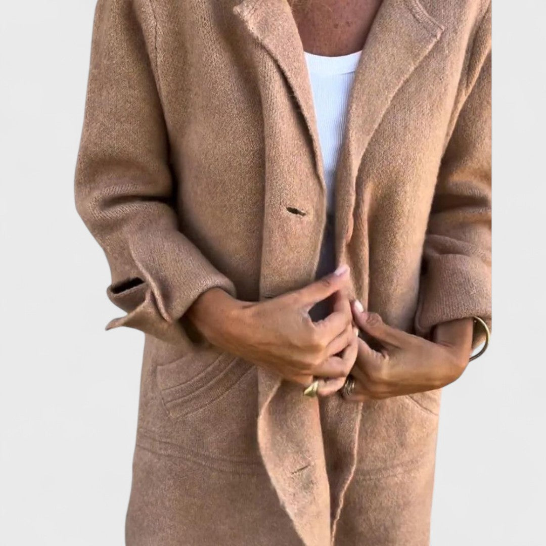 Maila | Long Casual Coat with Lapels