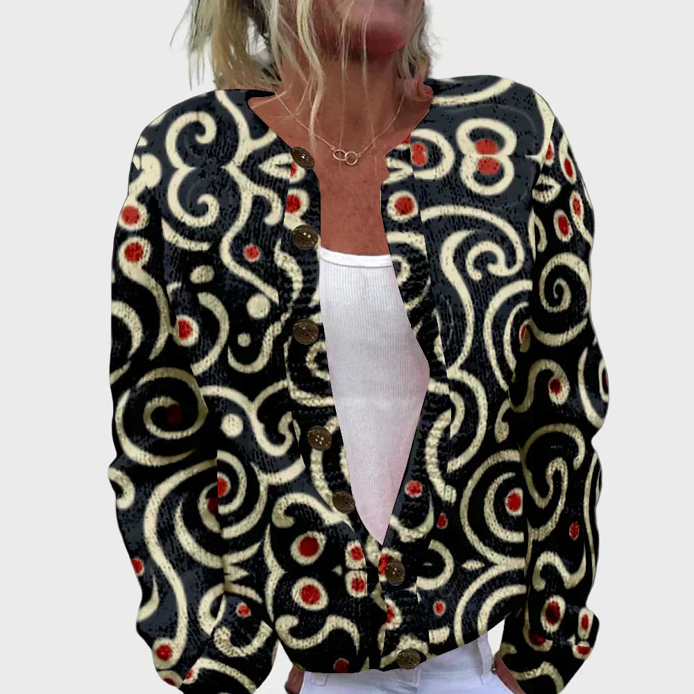 Felicia | Blind Patterned Long-Sleeved Sweater