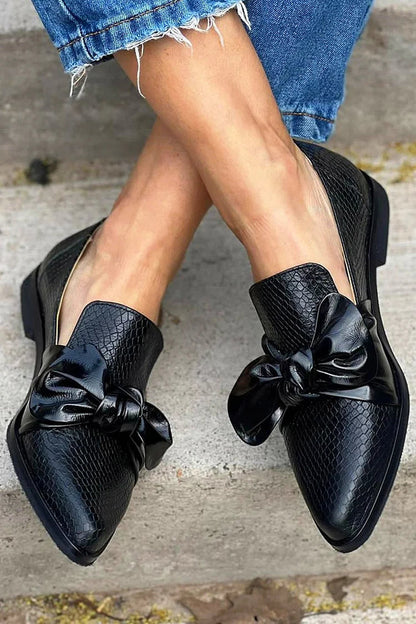 Carine | Snake Print Loafers