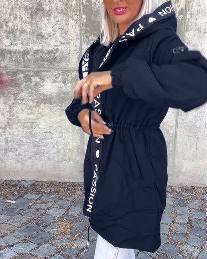 Black Hoodie with "Passion🖤" Print