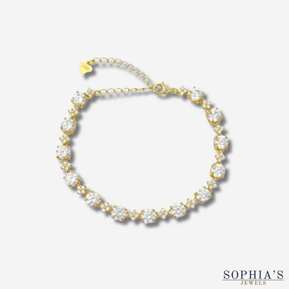 Gold Plated Moissanite Tennis Bracelet