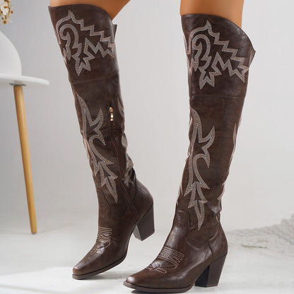 CHEYENNE™ –  Classic Over-the-Knee Cowboy Boots