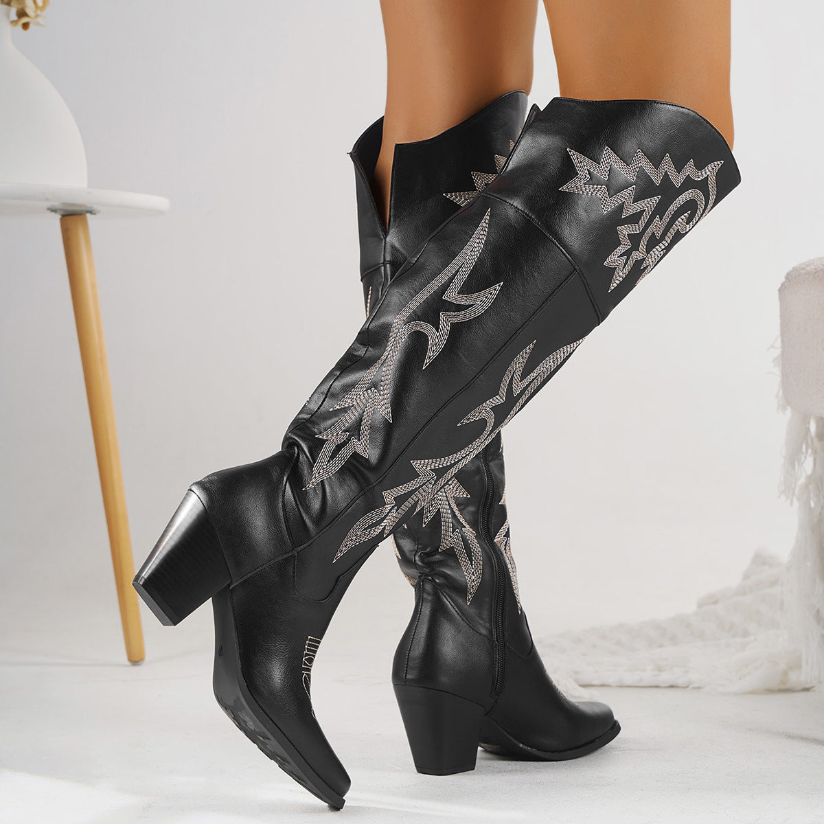 CHEYENNE™ –  Classic Over-the-Knee Cowboy Boots