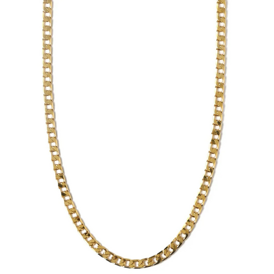 Flat Link Curb Chain Necklace
