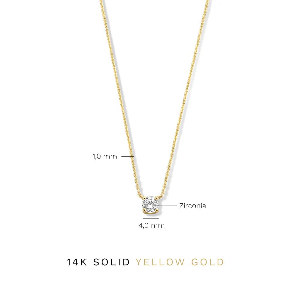 Moissanite Stone Necklace in Gold