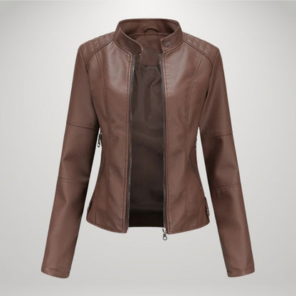 Karolina | Slim Faux Leather Jacket